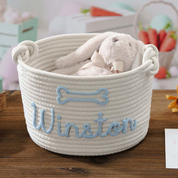 Personalized Dog Toy Basket