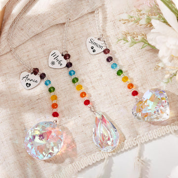 Personalized Pet Memorial Hanging Crystal Prism