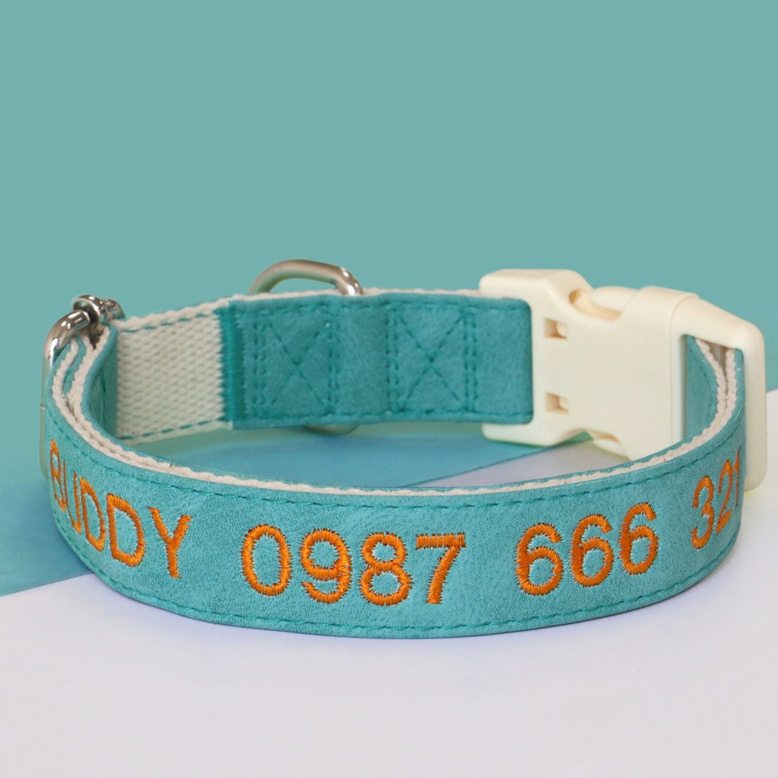 Pet Artist Personalized Dog Collar with Embroidered Name & Phone Number