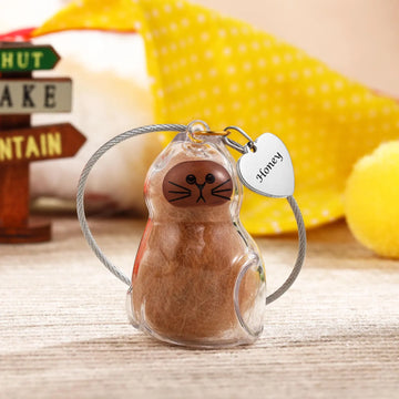 Cute Pet Fur keepsake Keychain