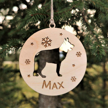 Personalized Pet Shape Wood Ornament