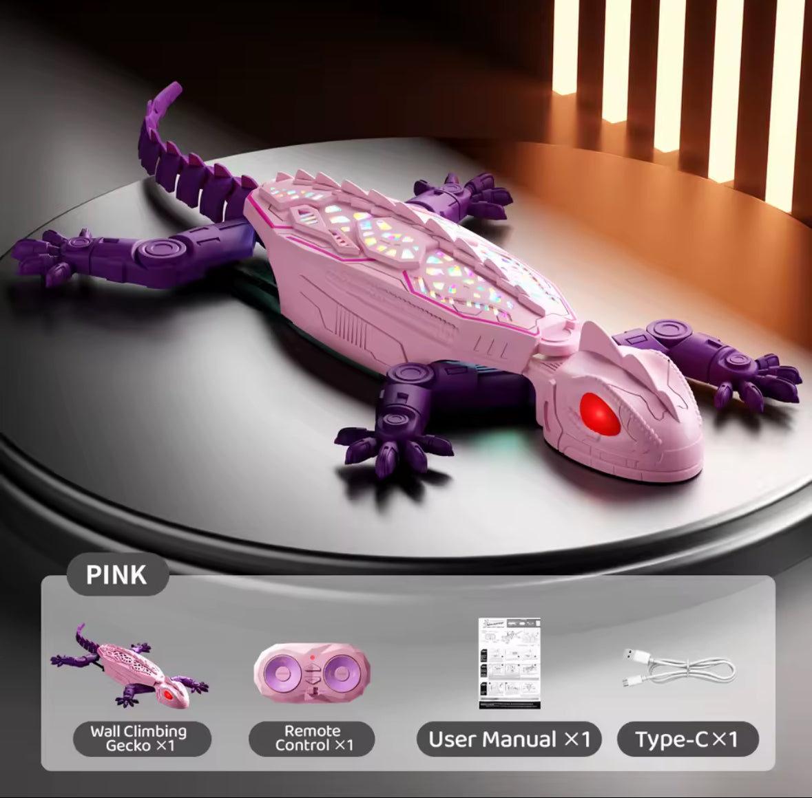 Remote-Control Wall-Climbing Gecko Cat Toy