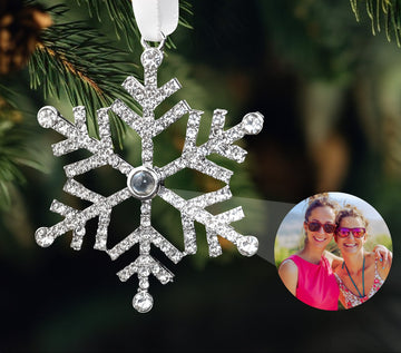 Custom Photo Projection Snowflake Ornament