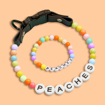 Personalized Beaded Pet Collar with Name