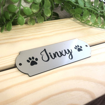 Personalised Engraved Pet Name Plaque