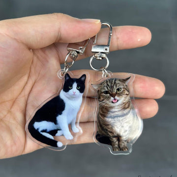 Custom Pet Portrait Keychain
