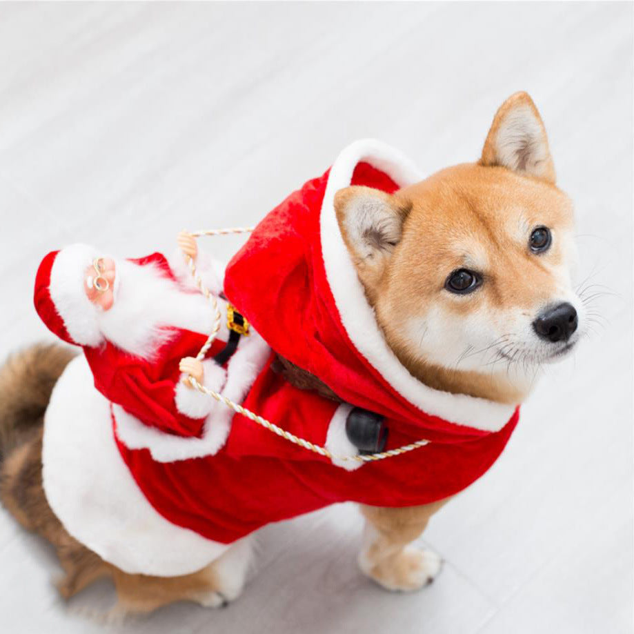 Personalized Christmas Santa Pet Riding Clothes