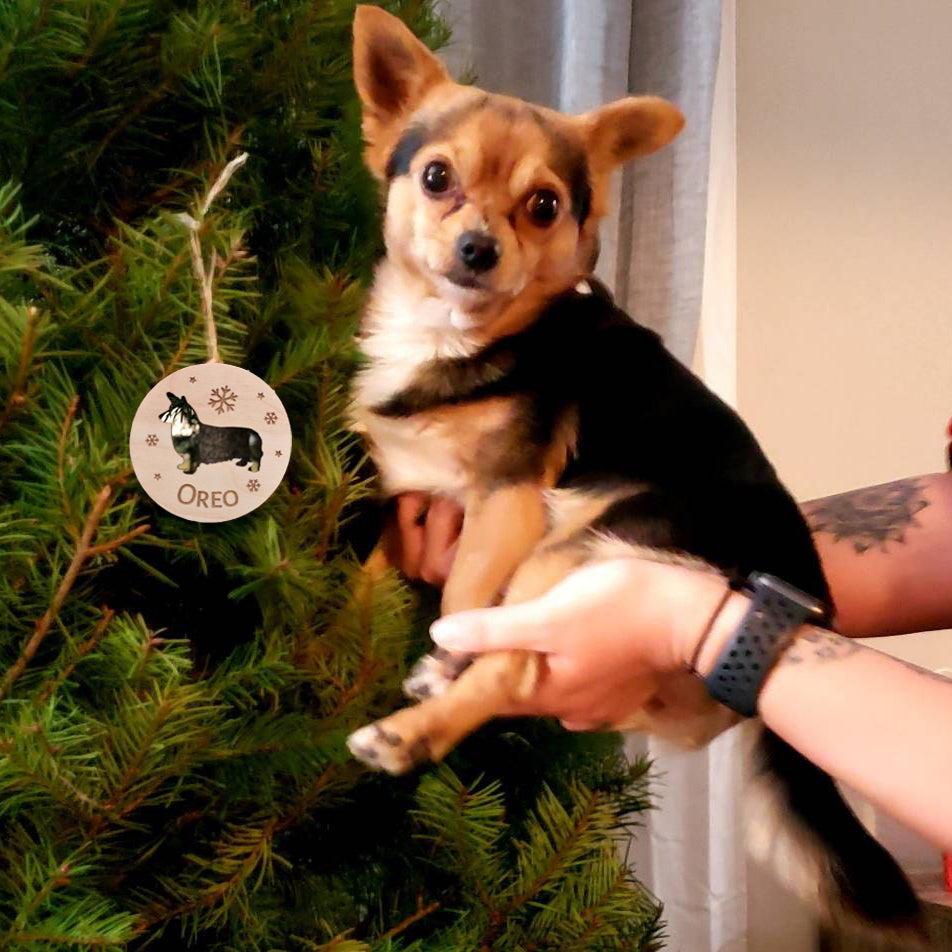 Personalized Pet Shape Wood Ornament
