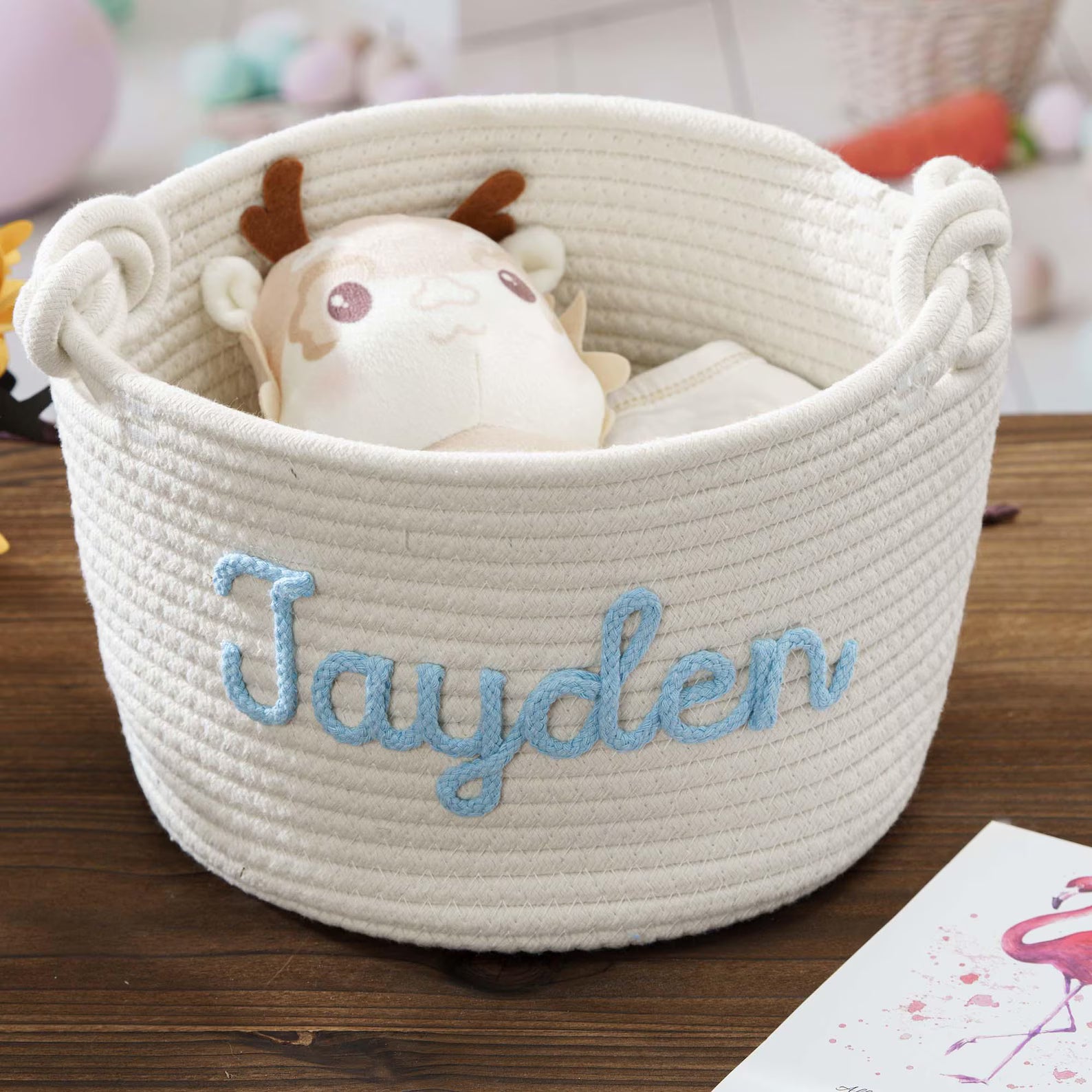 Personalized Dog Toy Basket