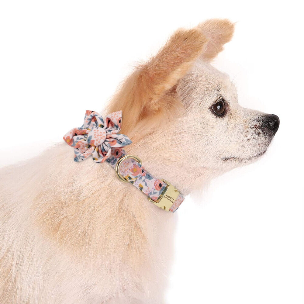 Personalized Puppy Collar – Adjustable Nylon Dog Collar with Free Name Engraving