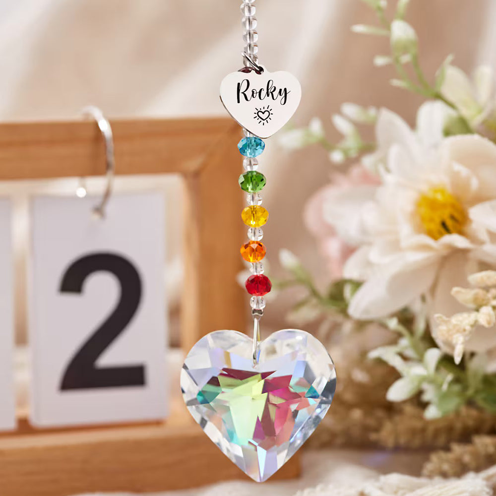 Personalized Pet Memorial Hanging Crystal Prism