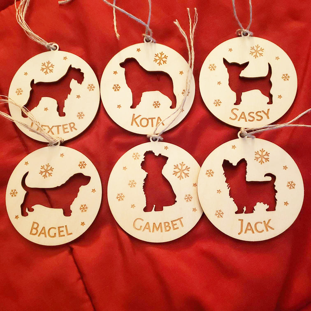 Personalized Pet Shape Wood Ornament
