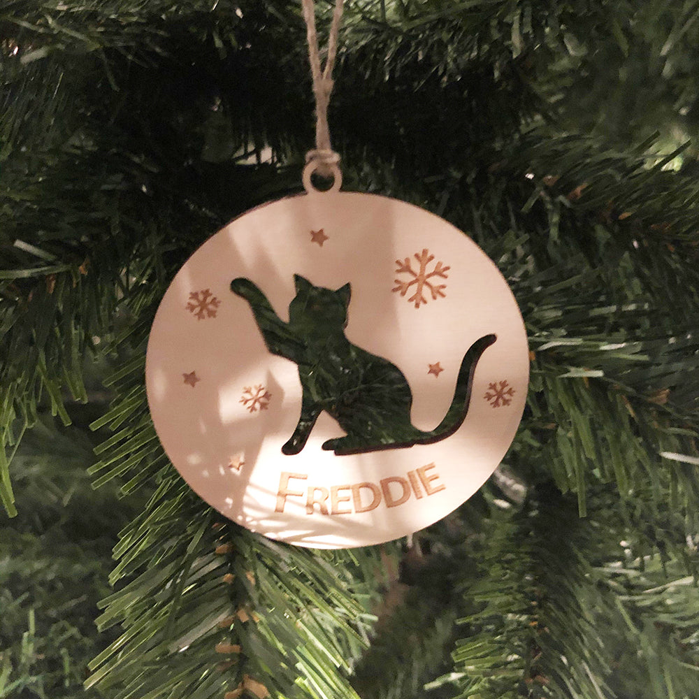Personalized Pet Shape Wood Ornament