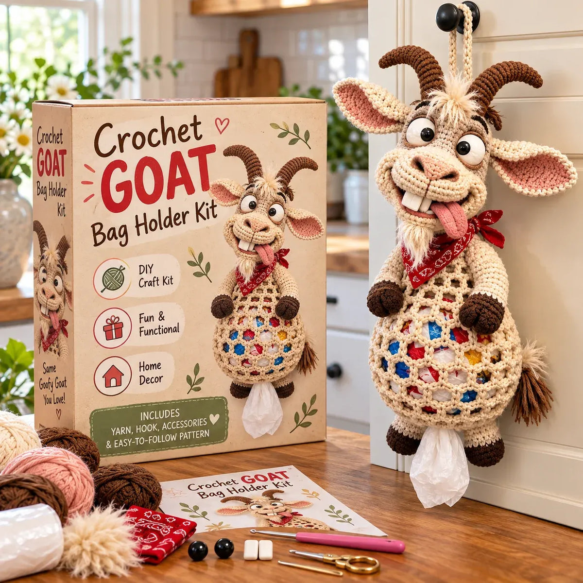 Crochet Animal Bag Holder DIY Kit 11 Adorable Designs