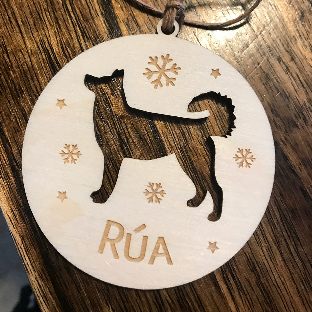 Personalized Pet Shape Wood Ornament
