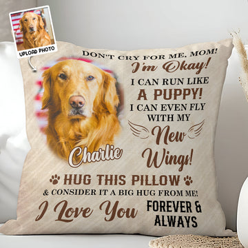 Don't Cry For Me, Mom - Personalized Upload Photo Pillow