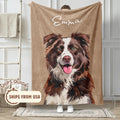 Custom Photo & Name Pet Blanket - Gift For Pet Lovers - Personalized Blanket