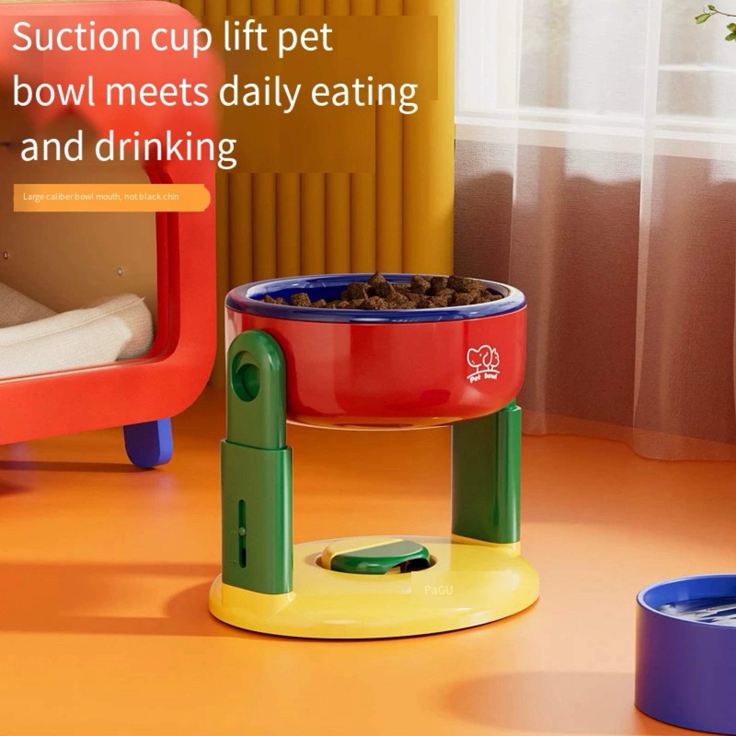 Adjustable height cat bowl