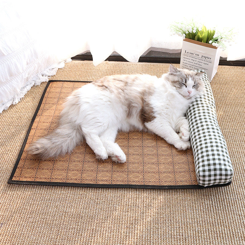 Breathable Rattan Cooling Pet Mat