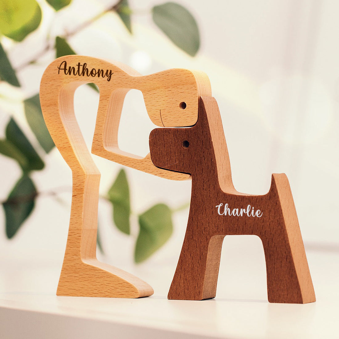 Personalized Wooden Pet Carving – Custom Pet Figurine Gift