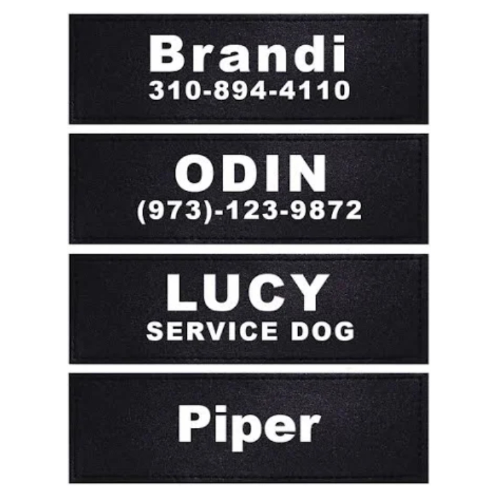 Custom Name Patch for Dog Harness – Personalized Velcro Tag Gift for Dog Lovers