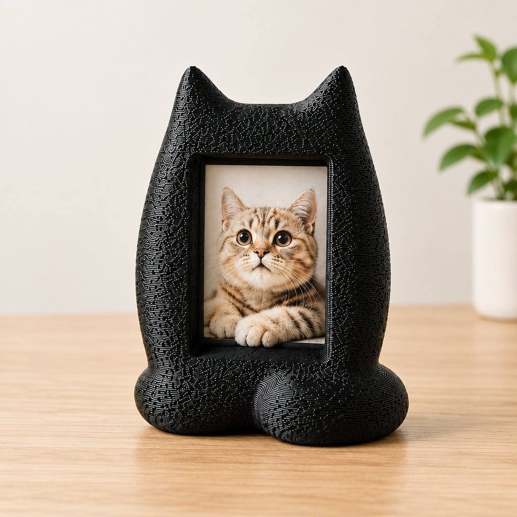 3D Printed Cat Photo Frame
