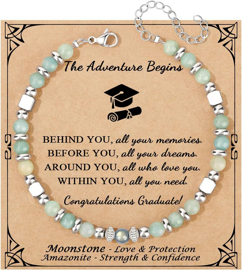 Gifts for Women Moonstone Bracelet Colorful Imperial Jasper Stainless Steel Beads Bracelets, Mothers Day Birthday Christmas Valentines Graduation Gifts