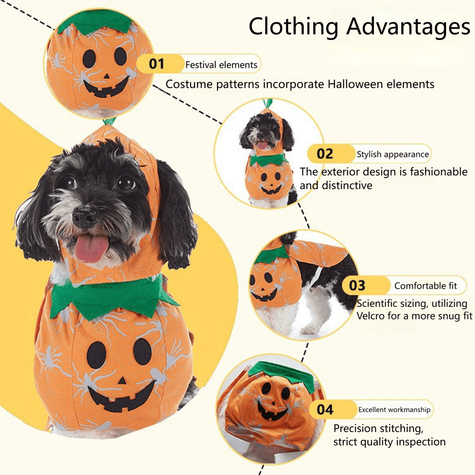 Dog Halloween Costumes Christmas Funny Soft Pet Fall/Winter Outfits