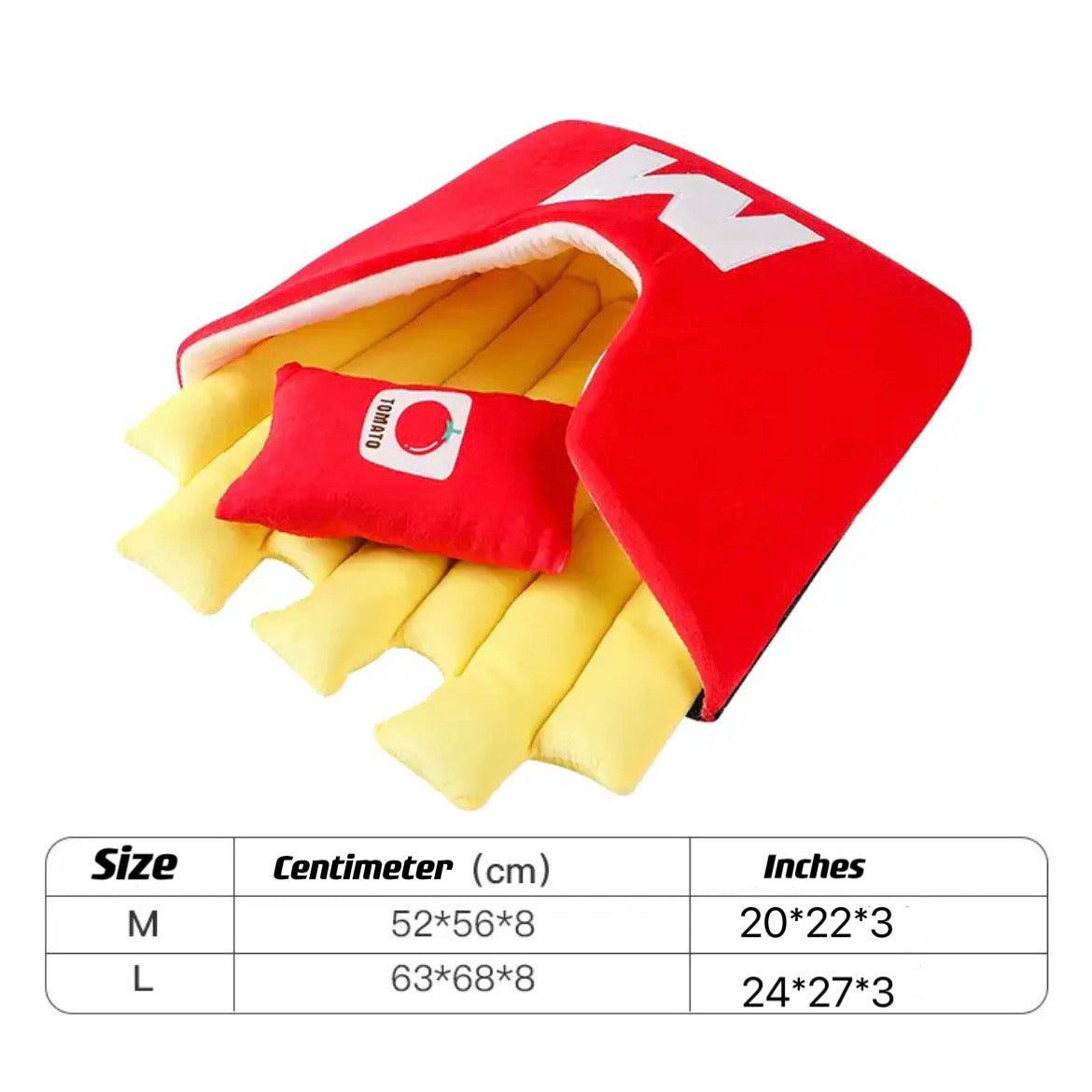 Funny French Fry Pet Cave Bed