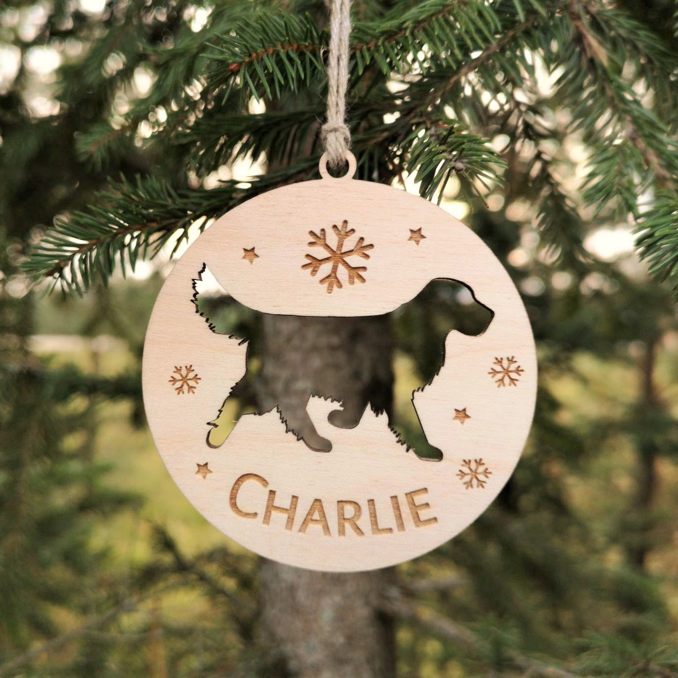 Personalized Pet Shape Wood Ornament