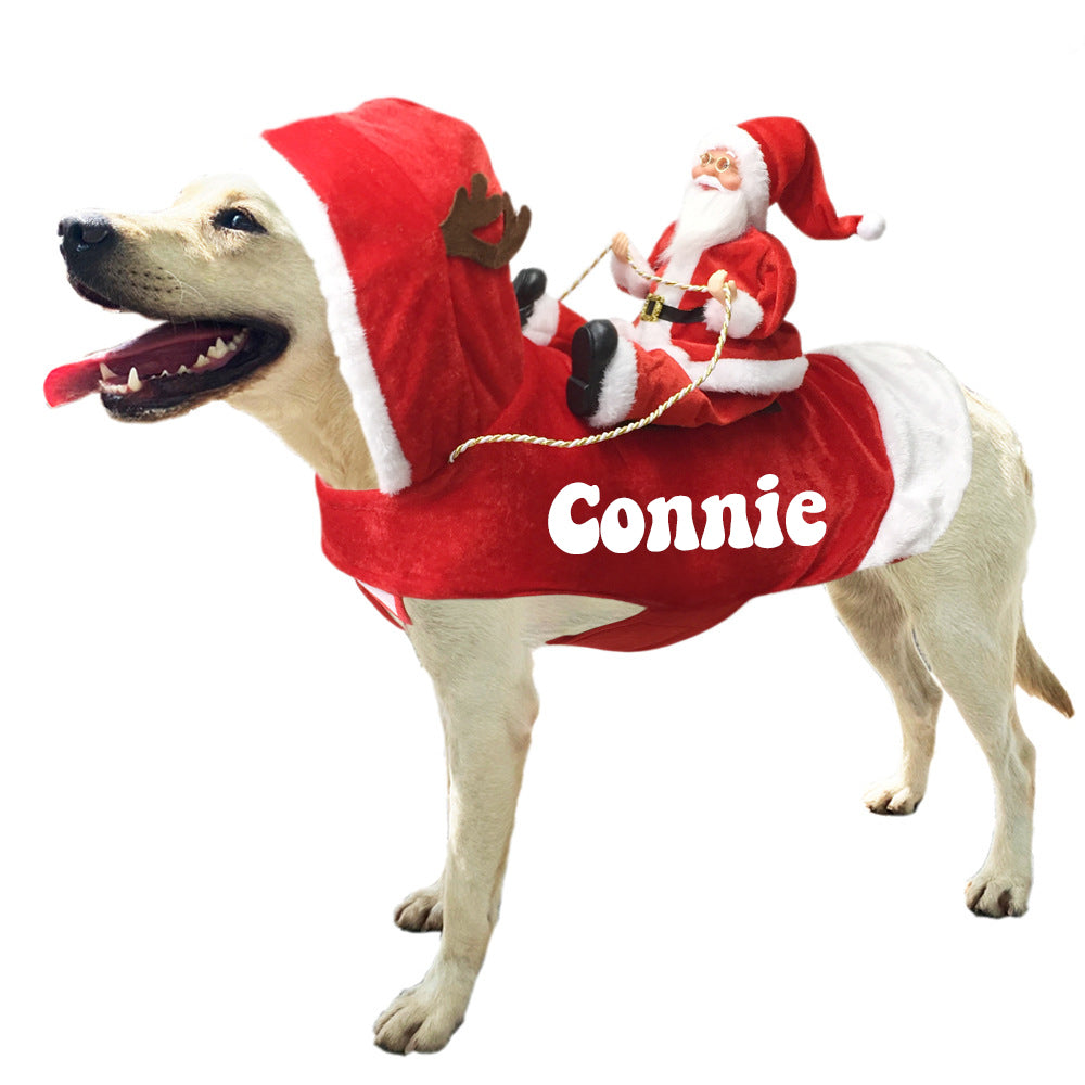 Personalized Christmas Santa Pet Riding Clothes