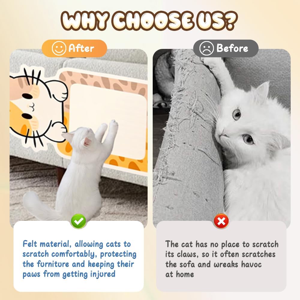 Cat Scratcher Wall Mounted Scratch Pad – Adhesive Back, Space‐Saving & Durable