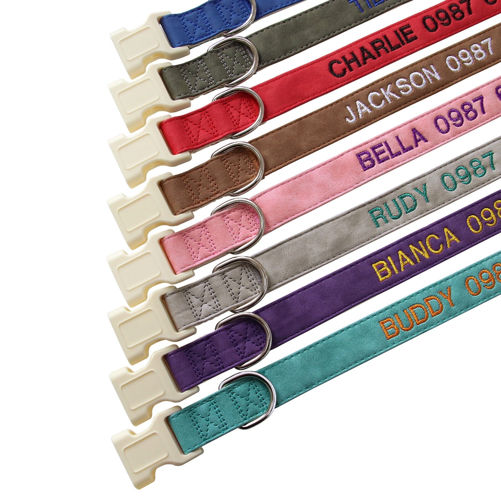 Pet Artist Personalized Dog Collar Customised Embroidered Name & Phone Number