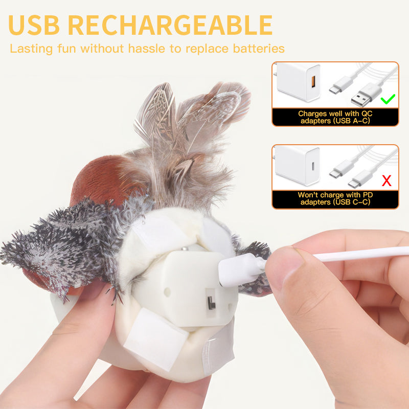 Interactive Chirping Bird Cat Toy