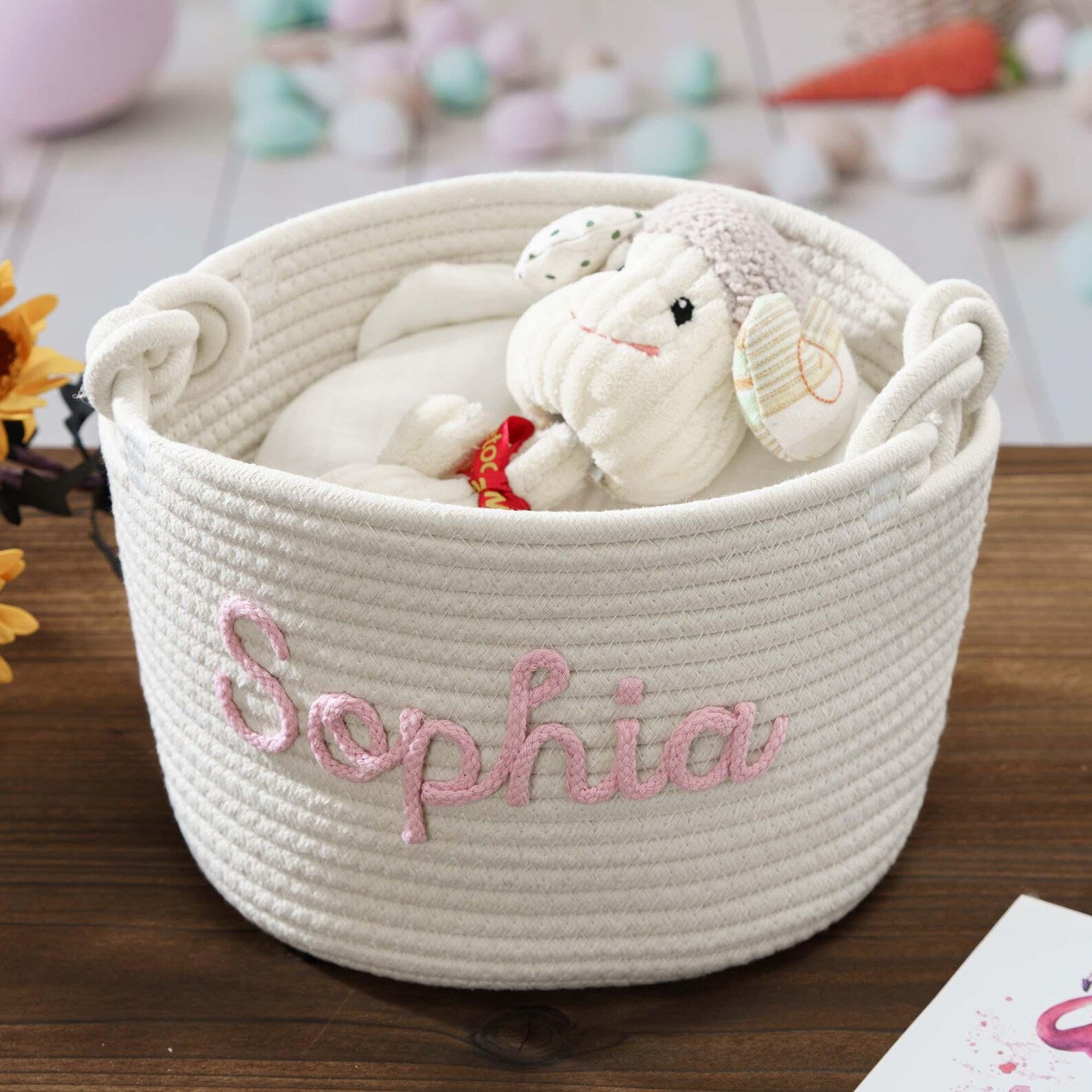 Personalized Dog Toy Basket