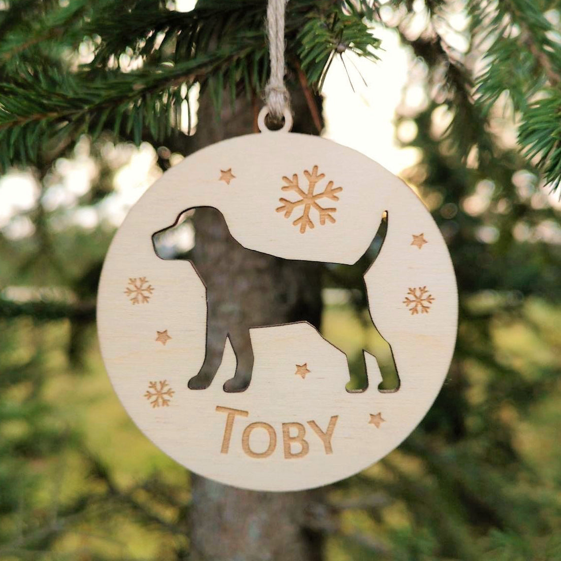 Personalized Pet Shape Wood Ornament