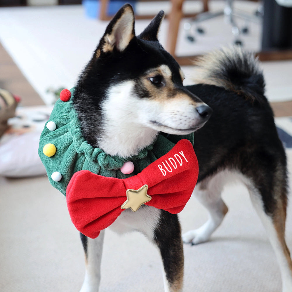 Personalized Funny Christmas Pet Bow Tie Scarf