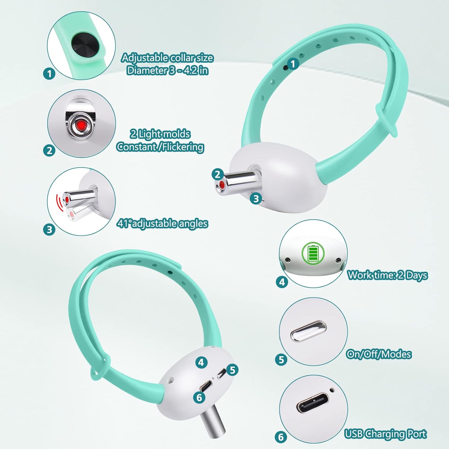 Automatic Cat Laser Collar – Smart Interactive Hands-Free Laser Toy to Keep Cats Active