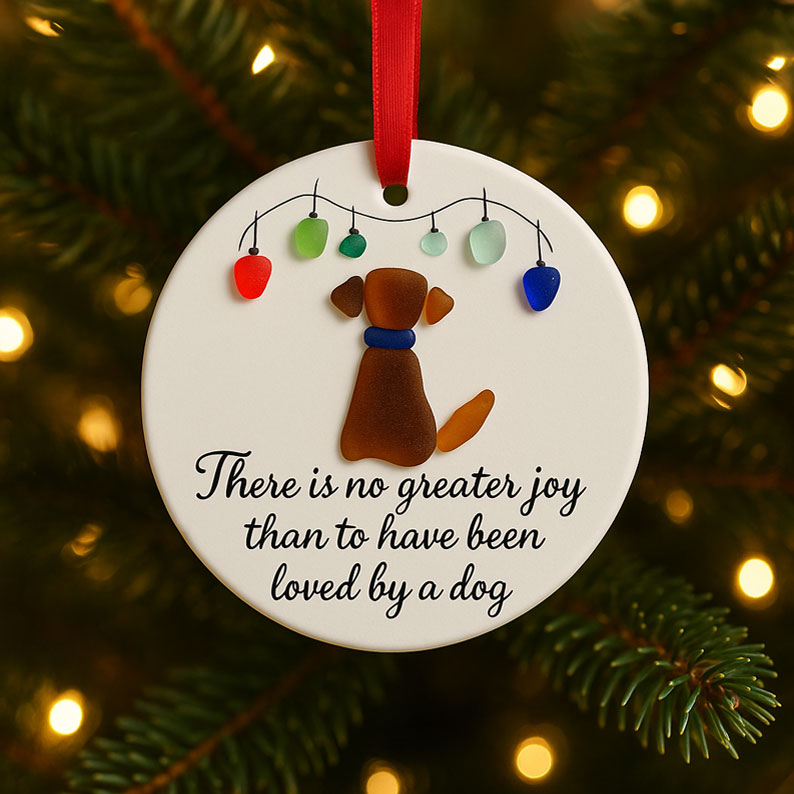 Sea Glass Pet Christmas Holiday Ornaments
