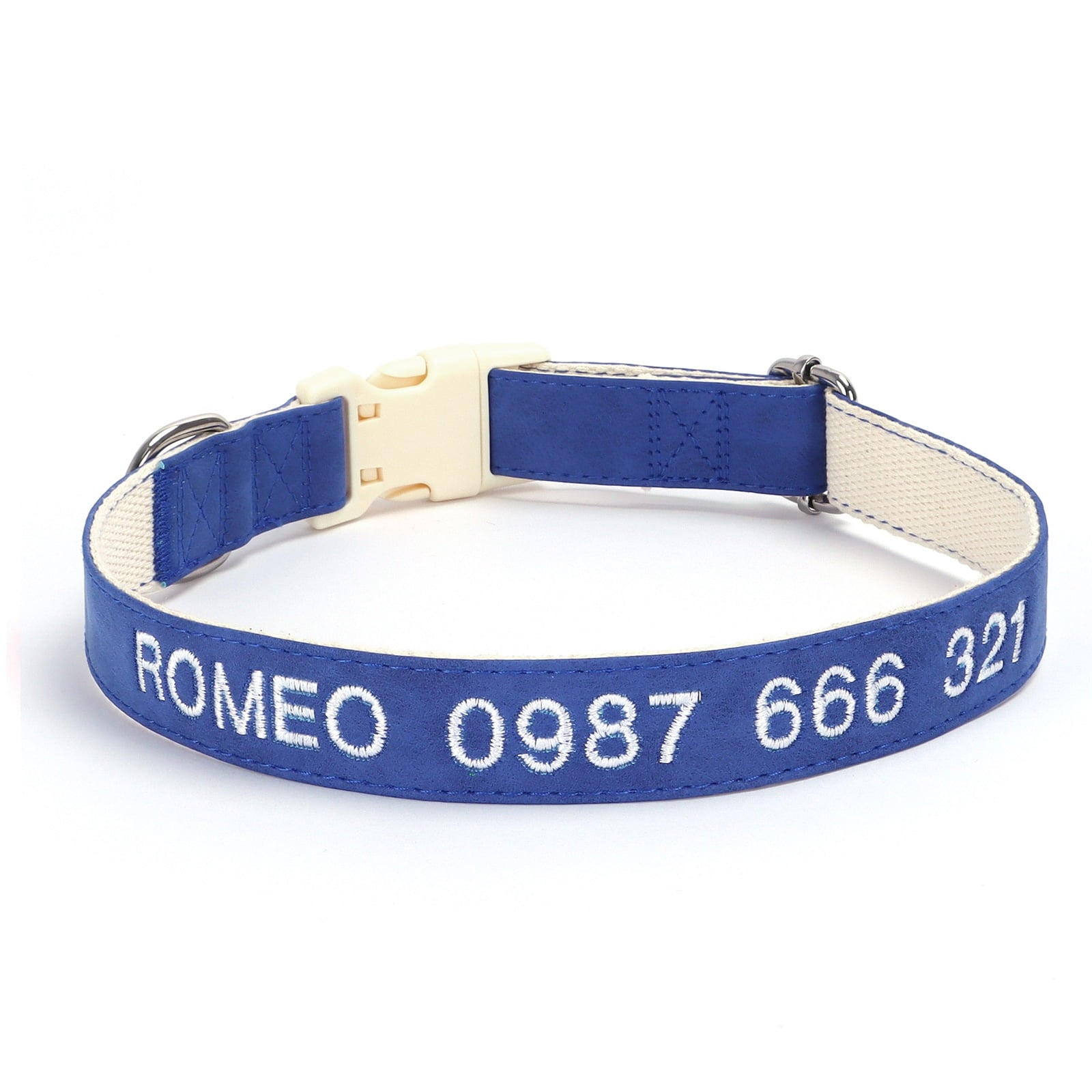Pet Artist Personalized Dog Collar Customised Embroidered Name & Phone Number