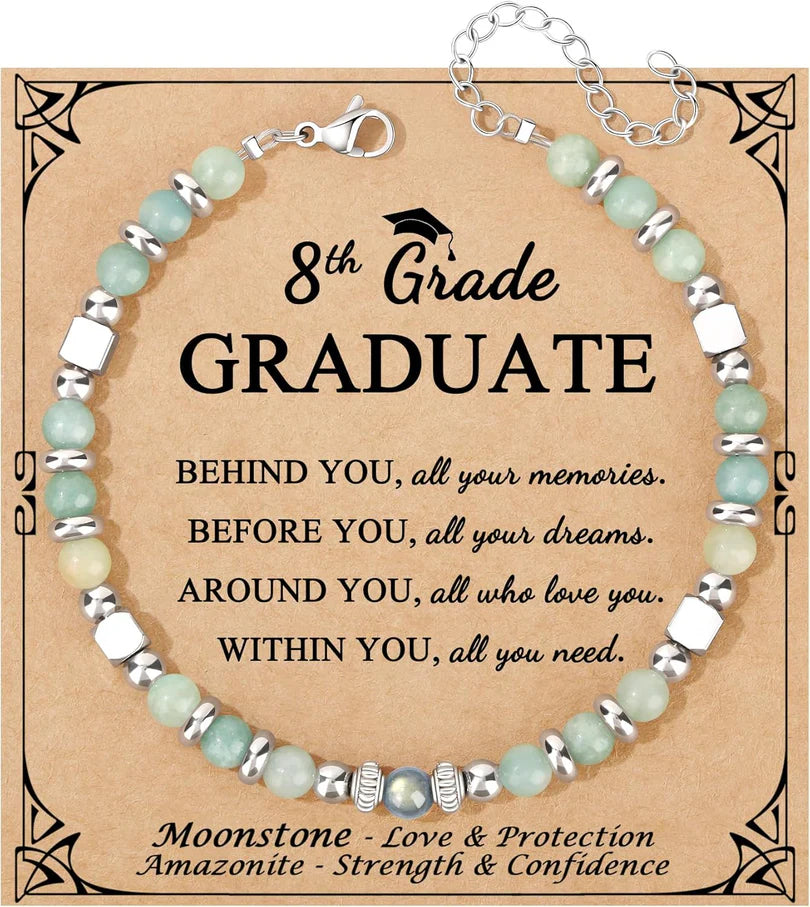 Gifts for Women Moonstone Bracelet Colorful Imperial Jasper Stainless Steel Beads Bracelets, Mothers Day Birthday Christmas Valentines Graduation Gifts
