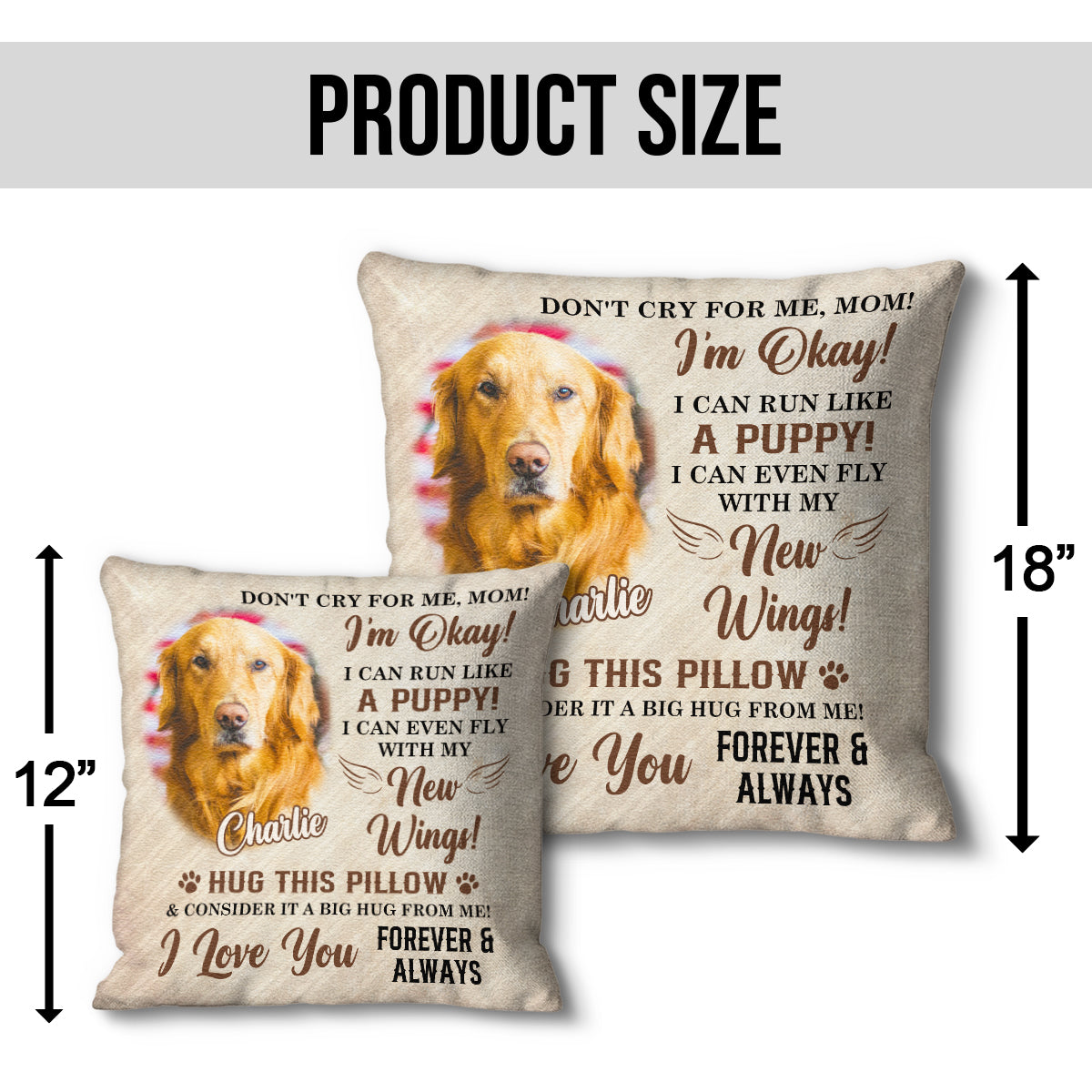 Don't Cry For Me, Mom - Personalized Upload Photo Pillow
