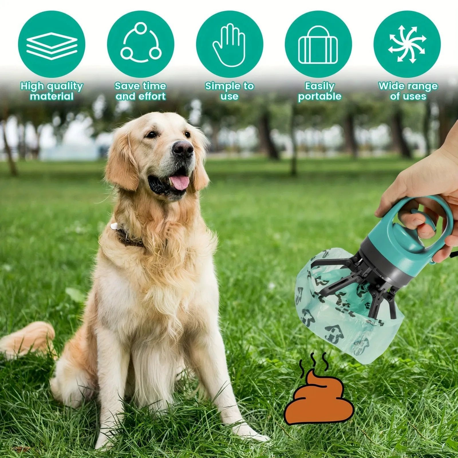 Portable Poop Scooper with Bags