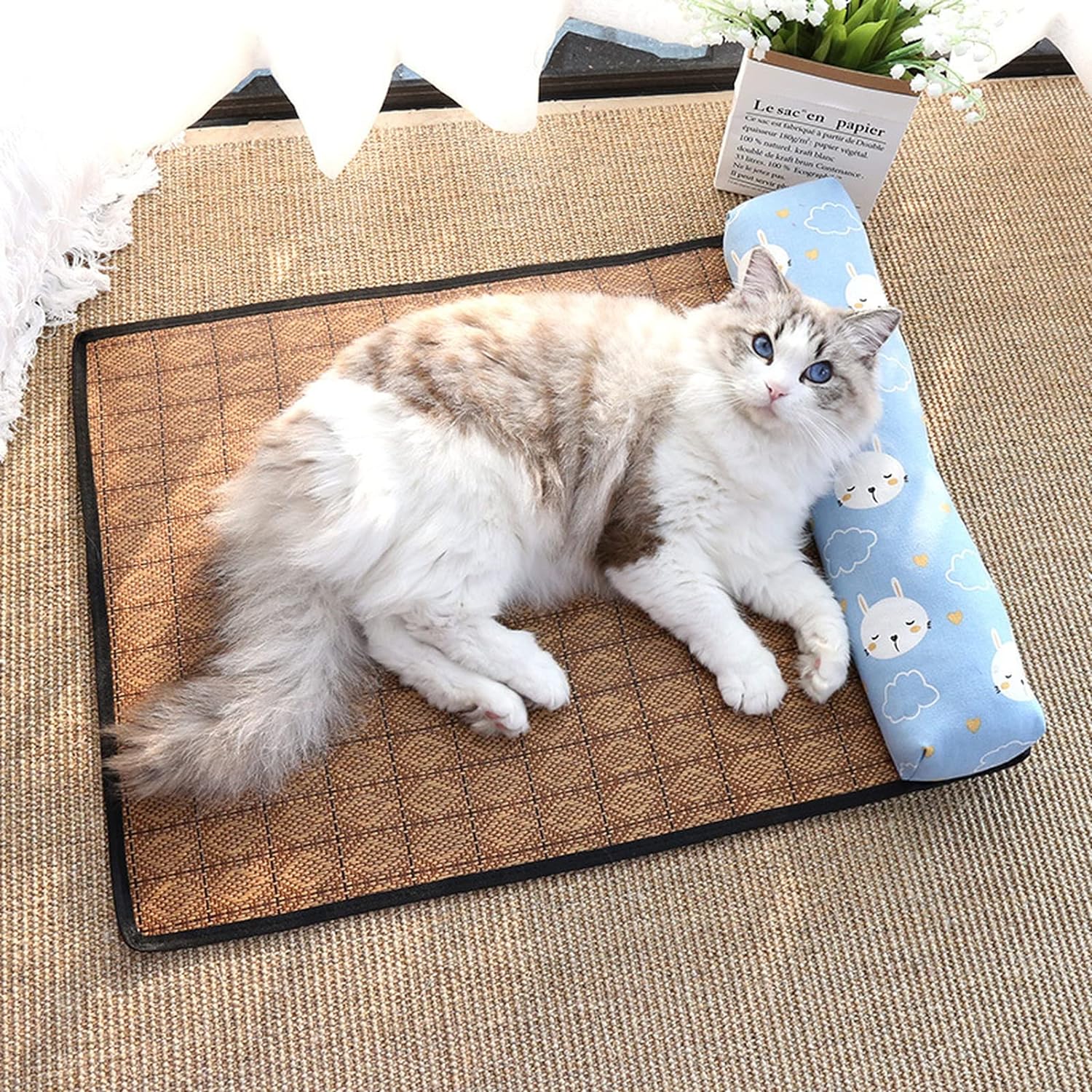 Breathable Rattan Cooling Pet Mat