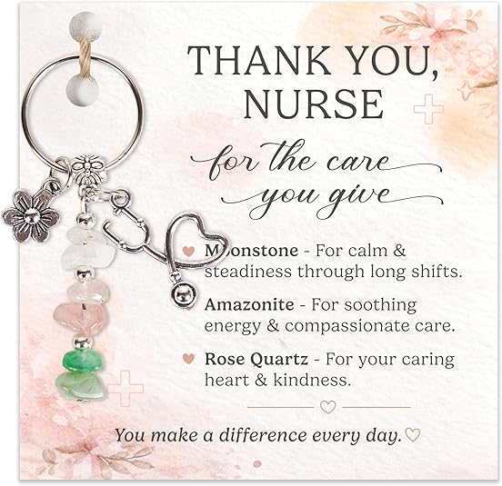 For Your Next Chapter – Crystal Keychain Graduation Gift for Her.  Strength, Wisdom & Good Luck