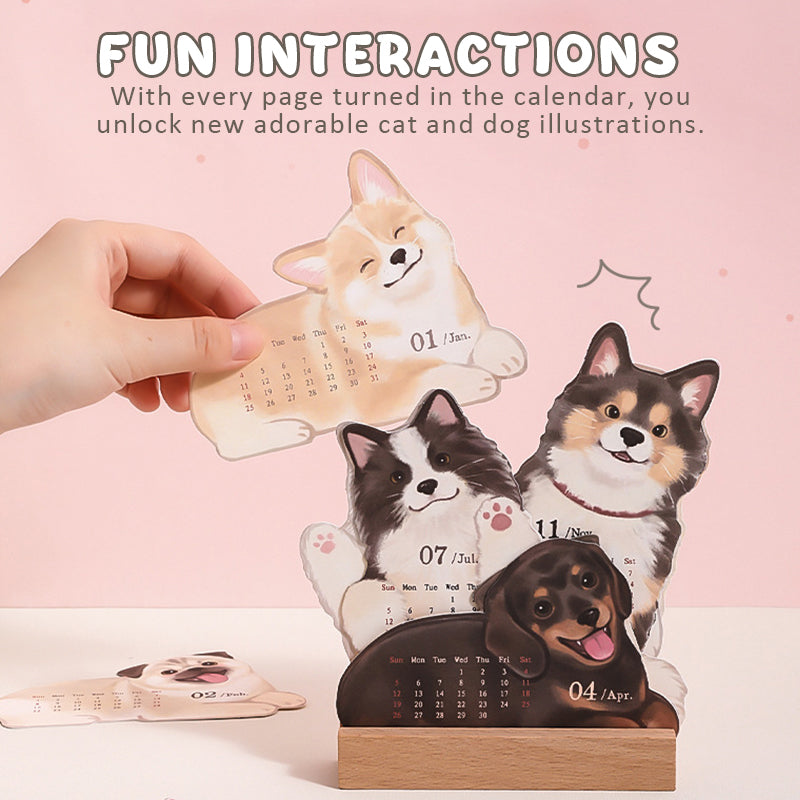 3D Desk Calendar with Cats and Dogs – a full year of cuteness on your desk