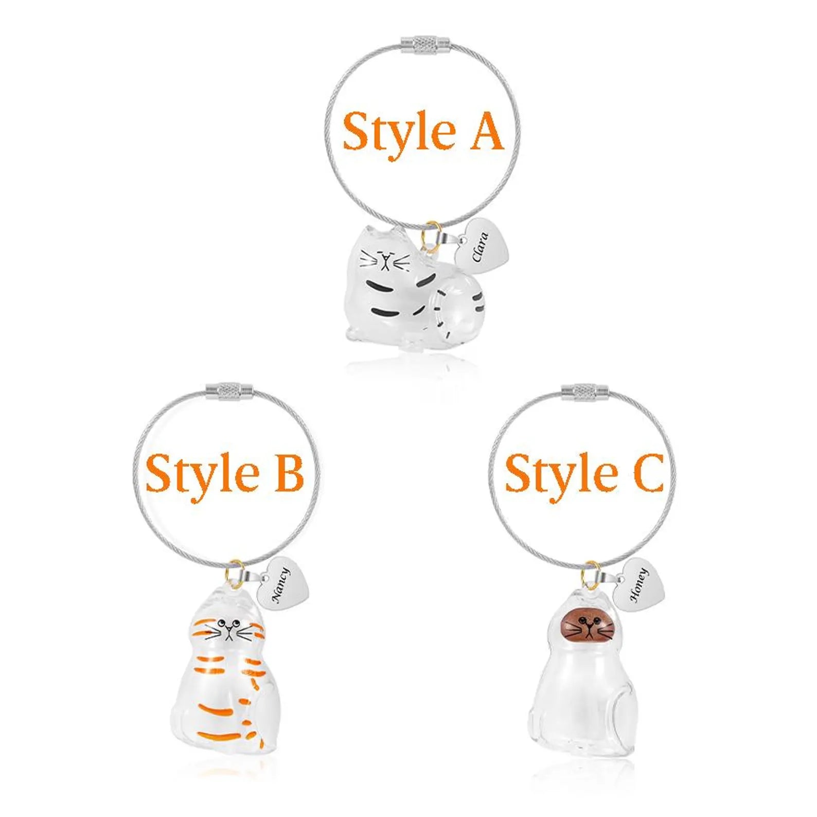 Cute Pet Fur keepsake Keychain