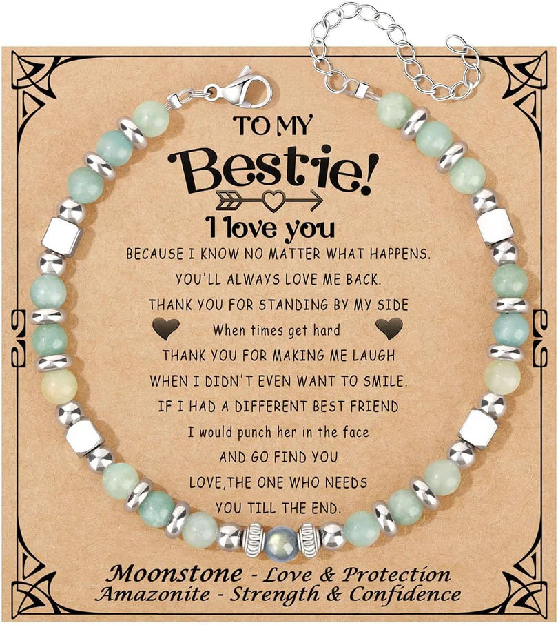 Gifts for Women Moonstone Bracelet Colorful Imperial Jasper Stainless Steel Beads Bracelets, Mothers Day Birthday Christmas Valentines Graduation Gifts