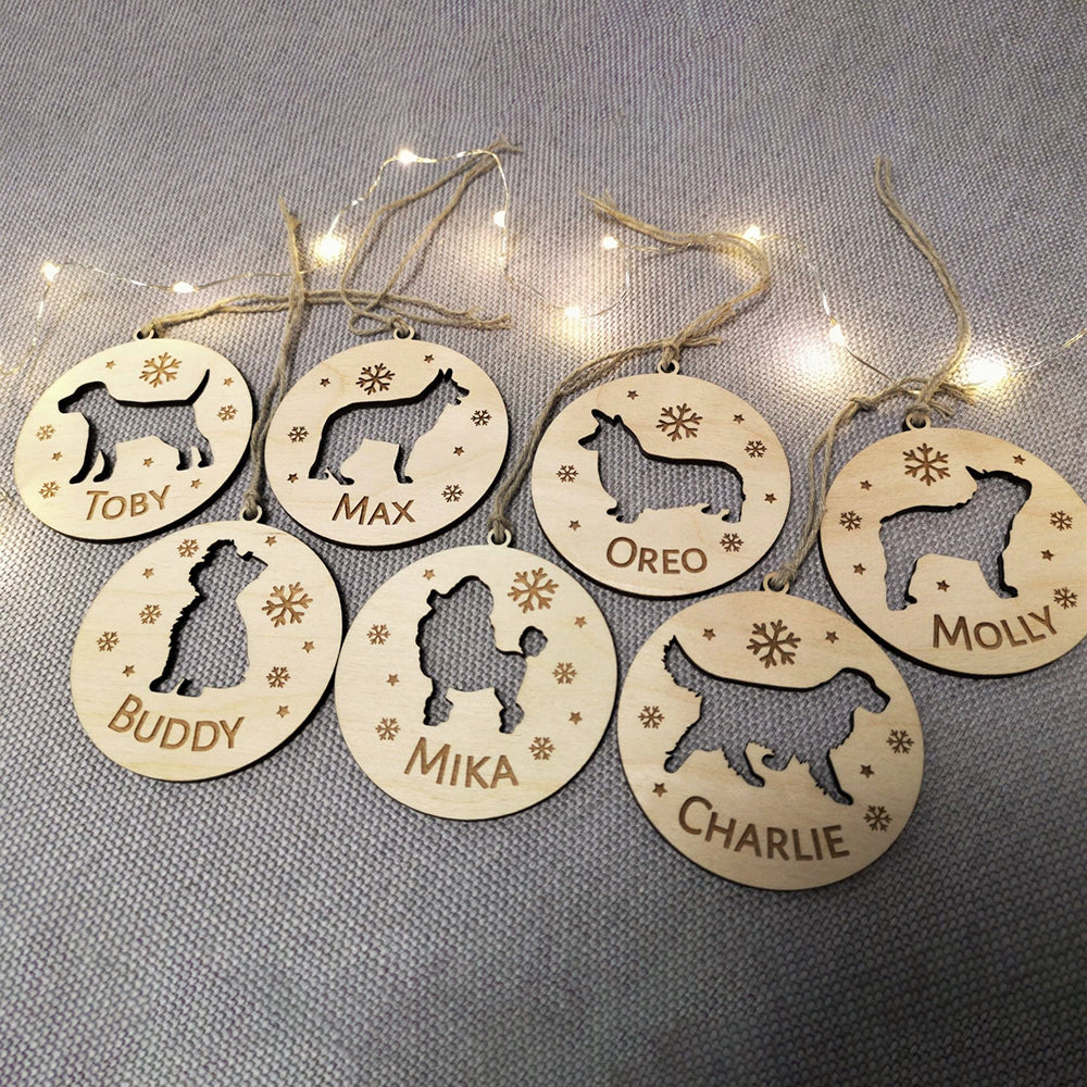 Personalized Pet Shape Wood Ornament