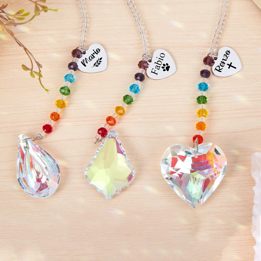 Personalized Pet Memorial Hanging Crystal Prism